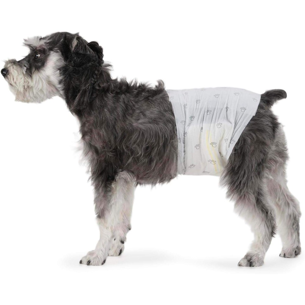 Dog Diapers Medium Disposable Female Pet‎ Diaper Paw Print 16-21 in Waist